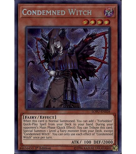 遊戯王OCG CONDEMNED WITCH 20th psa10 EGO1-EN019 Condemned Witch Common 1st Edition Mint YuGiOh Card | eBay