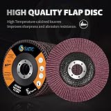 SATC Flap Discs 125mm 10 Pack 40 Grit T27 22.23mm 12,200 RPM Aluminum Oxide view 4