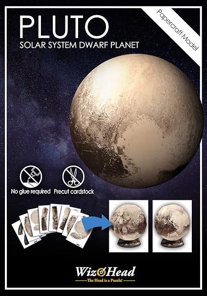 Amazon Com Pluto Dwarf Planet Paper Craft Model 3d Assembly Puzzle Home Decor Educational Birthday Gift Toys Games