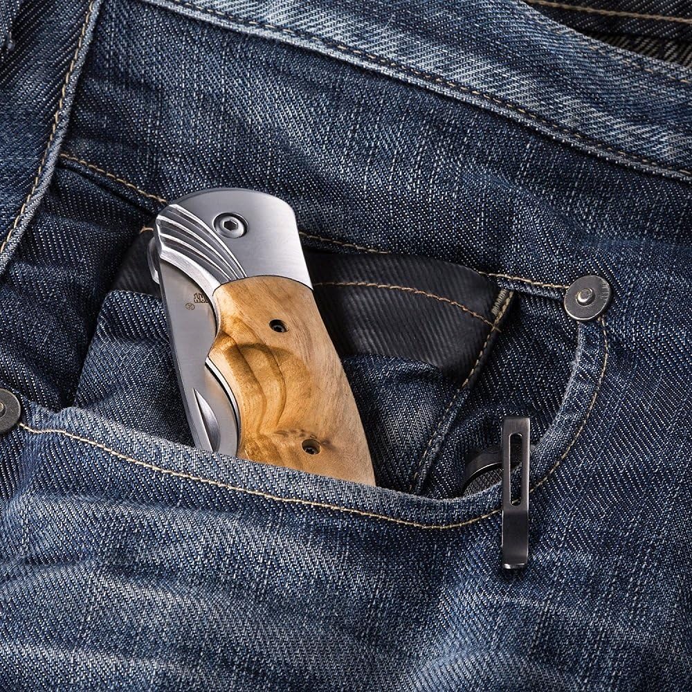 Gentleman’s Folding Knife Pocket Knife Knives Knofe Wood Handle Sharp Blade - Pocket Knife for Men - Best Folder for Camping Hunting - EDC and Outdoor Gear - Birthday Christmas Gifts for Men 6651 : Sports & Outdoors