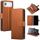 Shieldtop Compatible with iPhone Air Wallet Case with Card Holder,Women Men RFID Blocking PU Leather Folio Flip TPU Protective Cover Credit Card Slots,Phone Case for Apple Air 2025,Light Brown