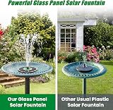 SZMP Solar Fountain Green Flower 3.5W 7 Nozzles Bird Bath Garden Pump view 2