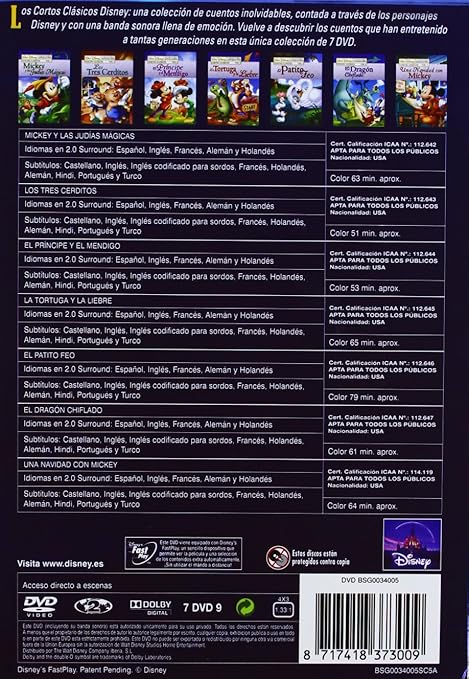 Amazon Co Jp ウォルト ディズニー コレクション Dvd Box 7作品 436分 Disney ミッキーマウス Dvd Import Pal 再生環境をご確認ください Dvd ブルーレイ