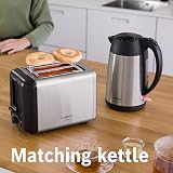 Bosch DesignLine 2-Slice Toaster Stainless Silver Black view 2