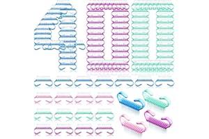 Bokon 400 Pcs Handle Grip Nail Brush Bulk Nail Scrub Brush Nail Brush for Toes and Nails Cleaner, Pedicure Scrubbing tool kit for Men and Women(Multicolor)