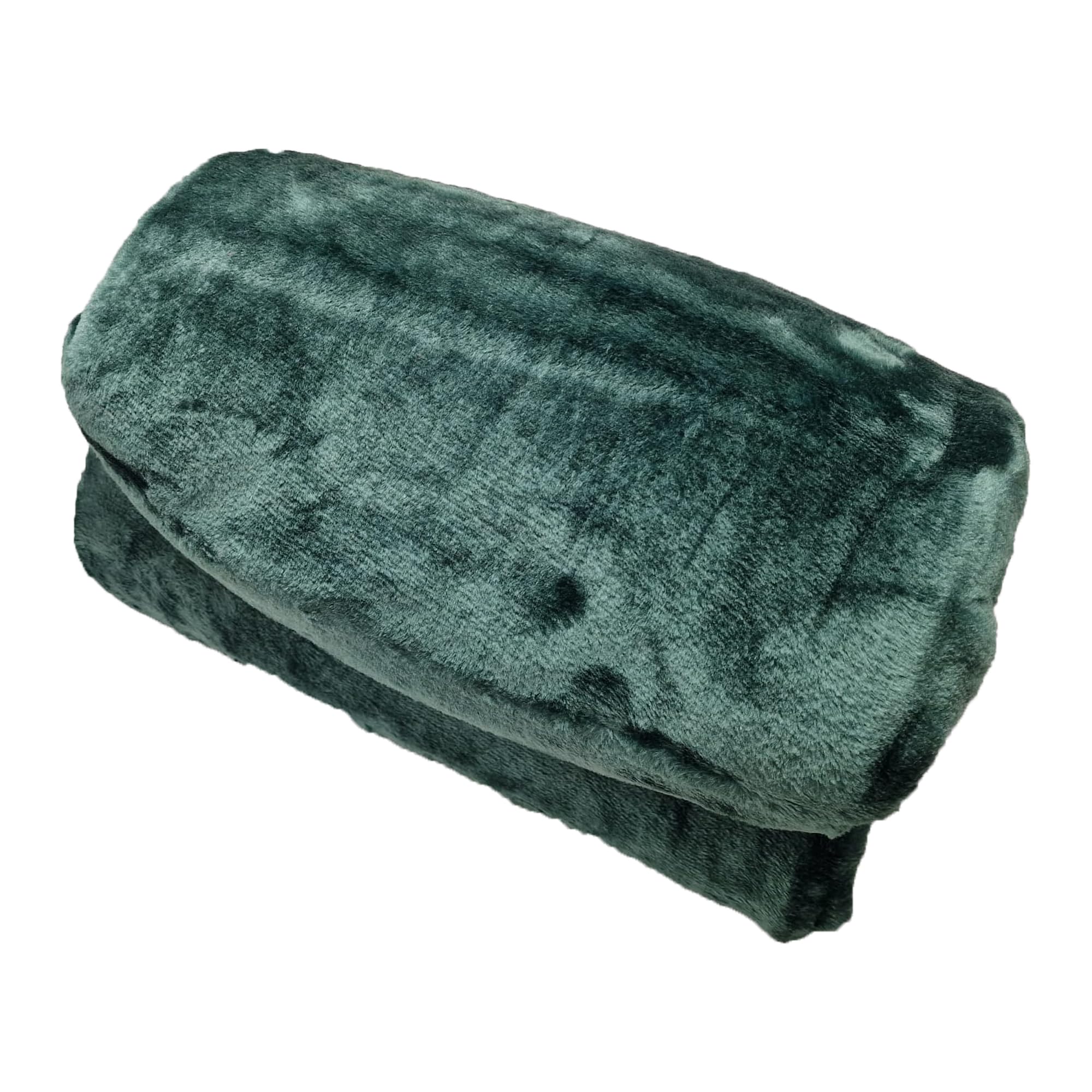 Olivia Rocco Soft Velvet Touch Throw Blankets Extra Large Sofa Bed Blanket Raschel Throws, 200 x 240 cm Emerald Green