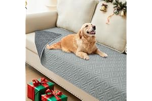 hyha Waterproof Dog Blanket, Soft Pet Bed Blankets, Waterproof Sofa Couch Cover for Dogs Washable, Reversible Pet Couch Covers for Sofa Furniture (30x70 Inch, Grey/Dark Grey)