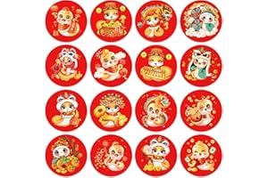 BIZIBAFF 160PCS Chinese New Year Candy Stickers 2025 Chinese New Year Decorations Lunar New Year Snake Sticker for Spring Festival Year of The Snake 2025 Decorations Party Favor Supplies