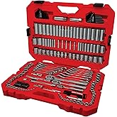 CRAFTSMAN Mechanic Tool Set 189 Pcs, 1/4, 3/8, 1/2 Socket Set with 72 Tooth Low Profile Ratchet, Steel 6 and 12 point Sockets