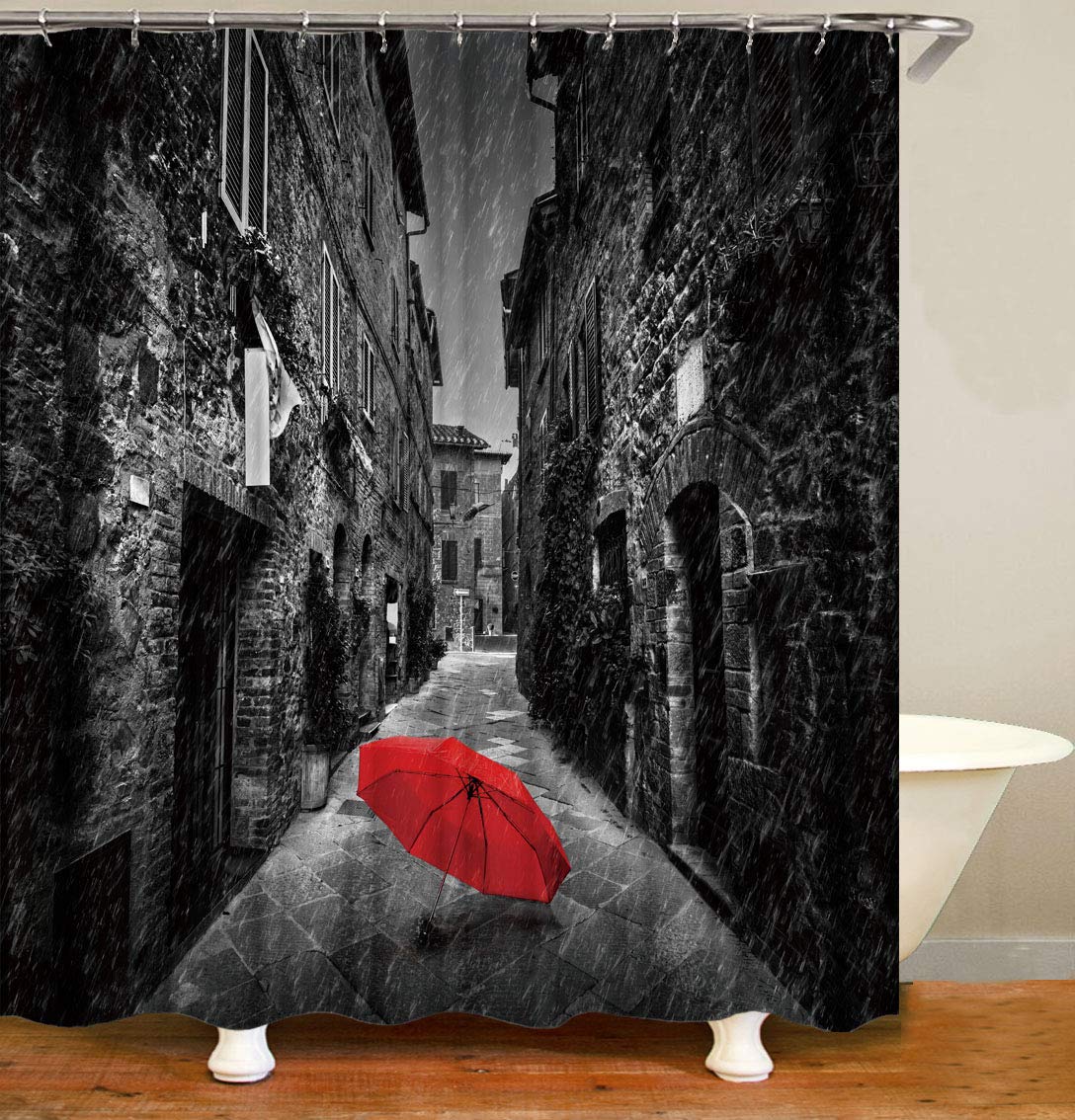 Caknqizawyy Rue De La Ville Noire Et Grise Minimaliste Et