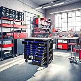 ChicFurnit Tool Cart with 12 Drawer,Rolling Tool