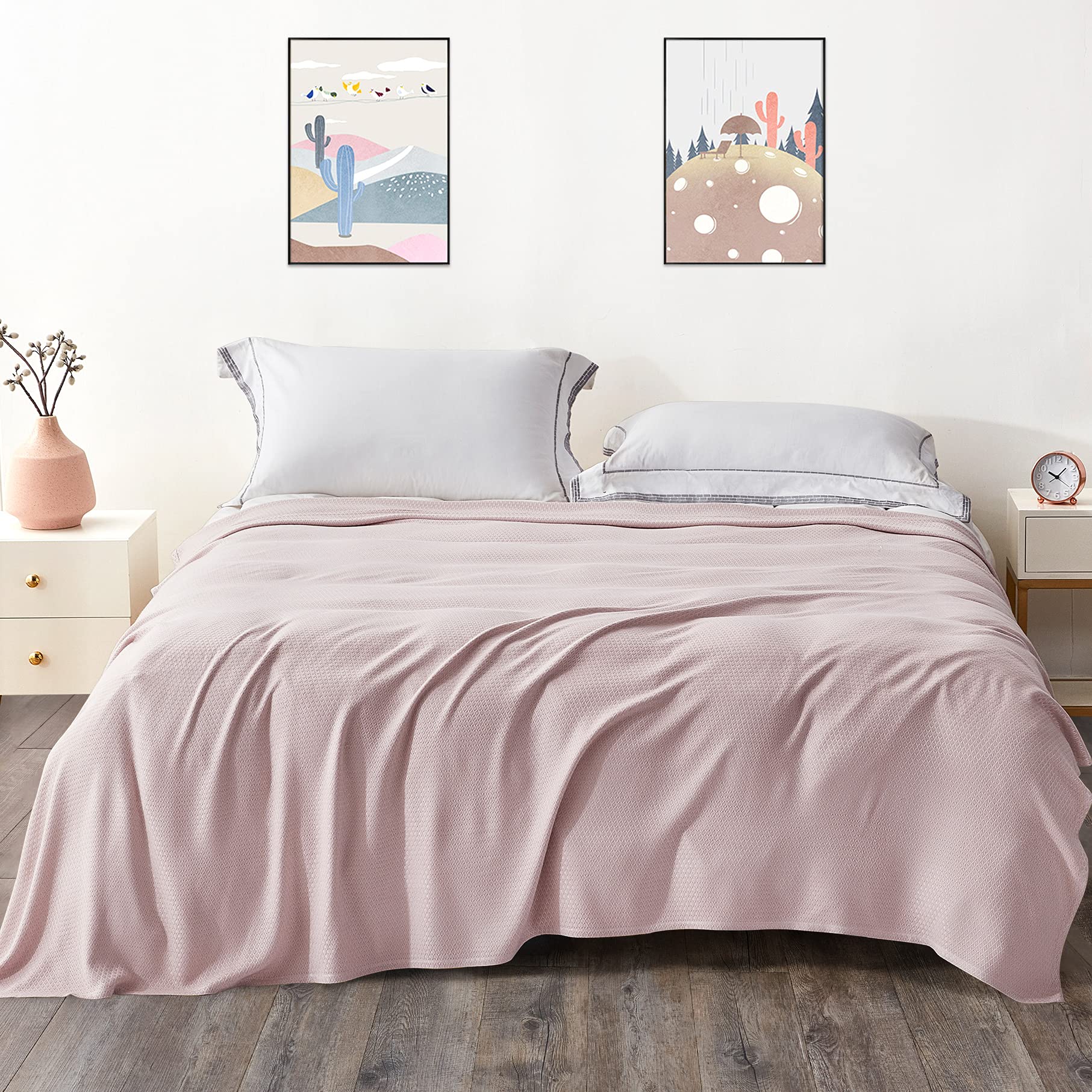 KPBLIS Cooling Thin Bamboo Blankets for Hot Sleepers, Extra Cool Throw