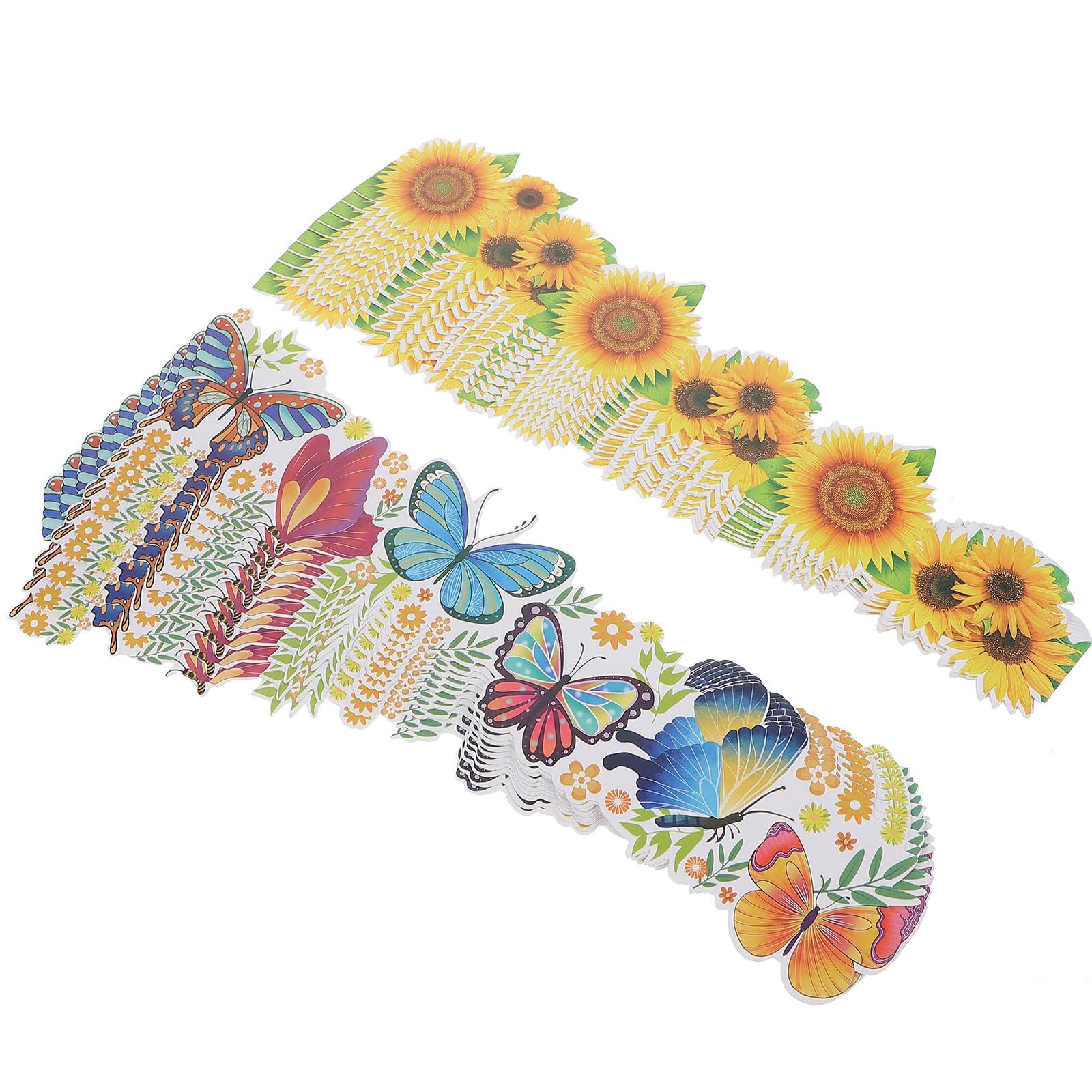 NUOBESTY Bulletin Border, 20 Sheets Border Paper Classroom Border for Bulletin Board Flower Border Trim Bulletin Board Borders for Party, School Decoration