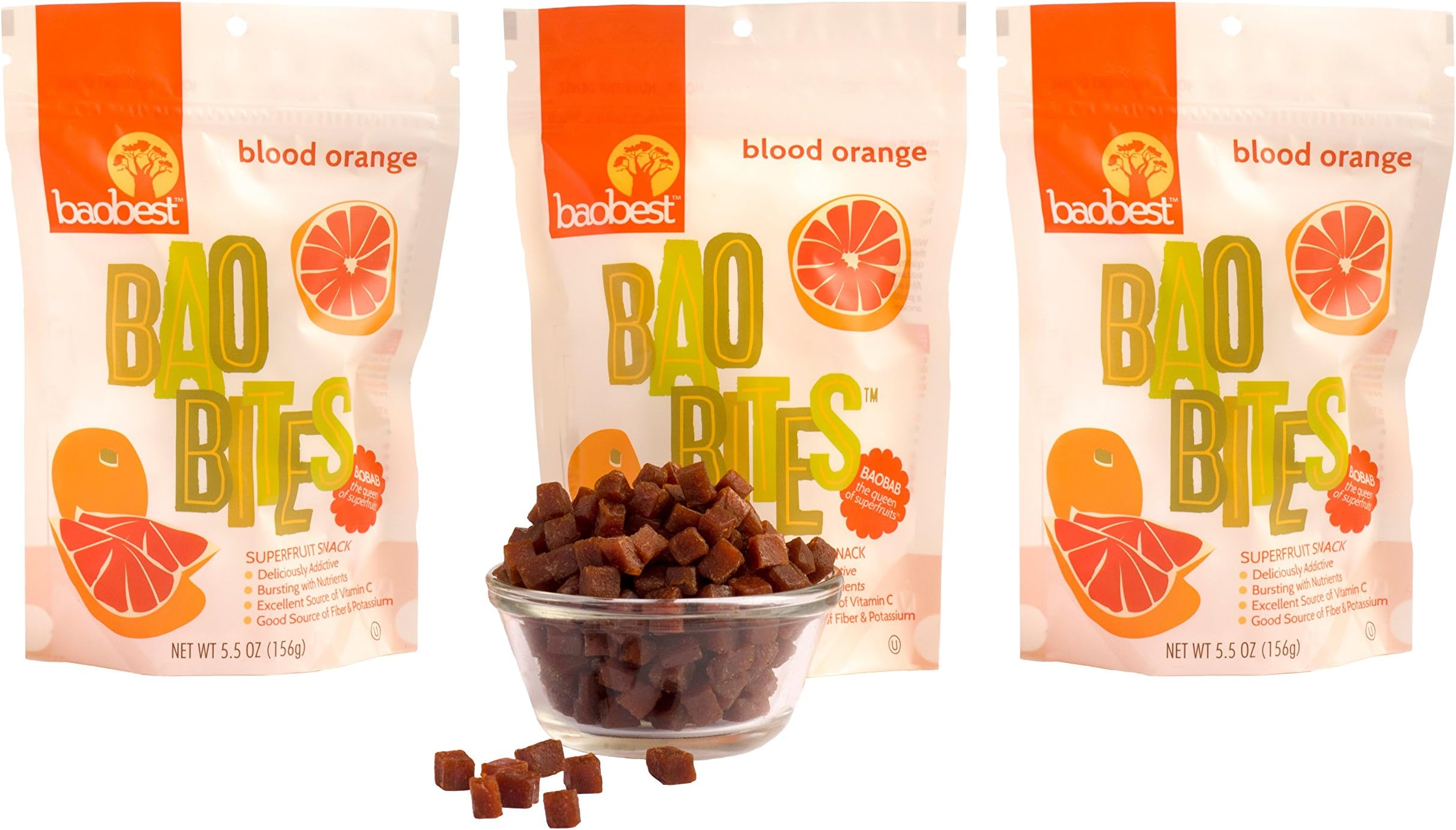 Baobest Baobab Fruit Bites, Pomegranate, 5.5 Ounce (3 Count)