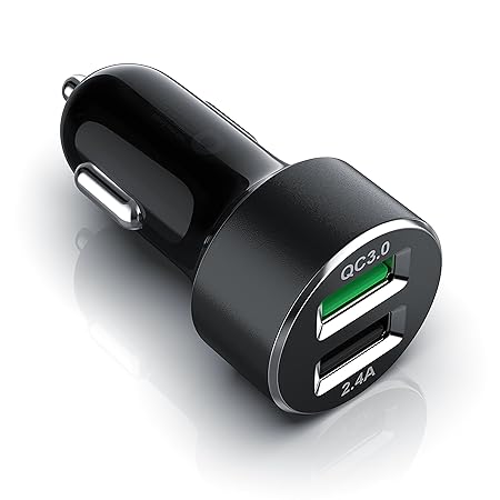 CSL - 30W Kfz Ladegerät | Quick Charge 3.0 Dual Port USB Charger | Auto Schnellladeadapter Zigarettenanzünder Car Charger | 6