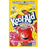 Kool-Aid Strawberry Lemonade Flavored Unsweetened Caffeine Free Powdered Drink Mix (0.19 oz Packet)