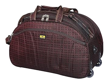 Winsome Nylon Duffel 2 Wheel Bag Soft Luggage Waterproof Bag (Hickory Brown 20)
