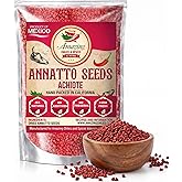 Achiote Seeds – Whole Annatto 4oz. Premium All Natural, Add Color and Mild Flavor in Soup, Stews, Meats and Mexican Recipes