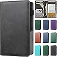 EcoVision Leather Waiter Book with Zipper Pocket - Restaurant Waitstaff Organizer, Guest Check Book Holder with Money Pocket,