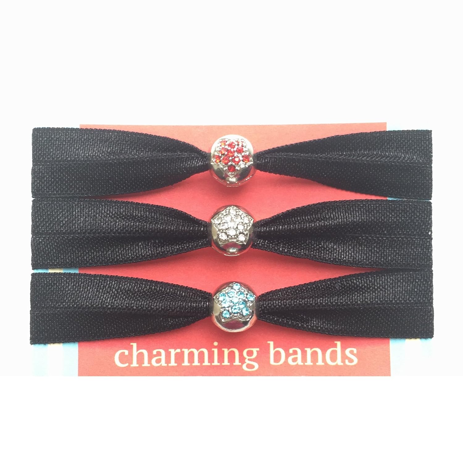 Amazon Com Charming Bands Elastic Ribbon Black Hair Ties For