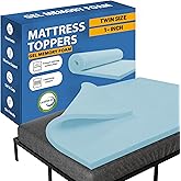 Greaton, 1-Inch Gel Memory Foam Mattress Topper, CertiPUR-US Certified for Superior Comfort and Support, Twin, Blue