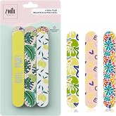 ZMOI Nail Files - Professional Medium Emery Boards 6 Dual-Sided Medium, Fine Grit for Natural/Acrylics - Nail Shapers to Smooth/Refine Nails (Pack of 1)