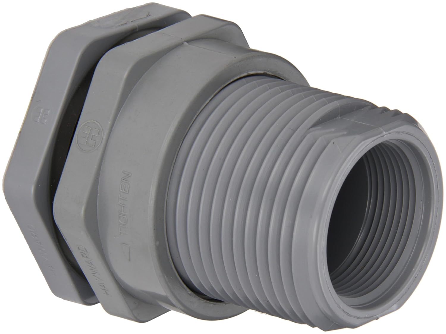 Hayward CPVC Bulkhead Fitting, Class 150, FPM Gasket, 11/2" Socket x