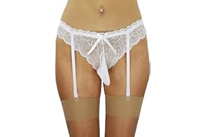 Mona's Choice Mens Sissy Panties Garter Belts, Garter Stockings and Thigh Highs (Belts and Stockings Sold Separately)