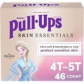 Pull-Ups Girls Skin Essentials Training Pants, 4T-5T, 46 Ct | Hypoallergenic, Dermatologist Tested, Disposable, Soft &amp; Breathable, Fragrance Free, No Harsh Ingredients, Gentle on Skin