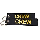 Crew Luggage Tag - Black/Yellow - Set of 2 - Aviamart&reg;