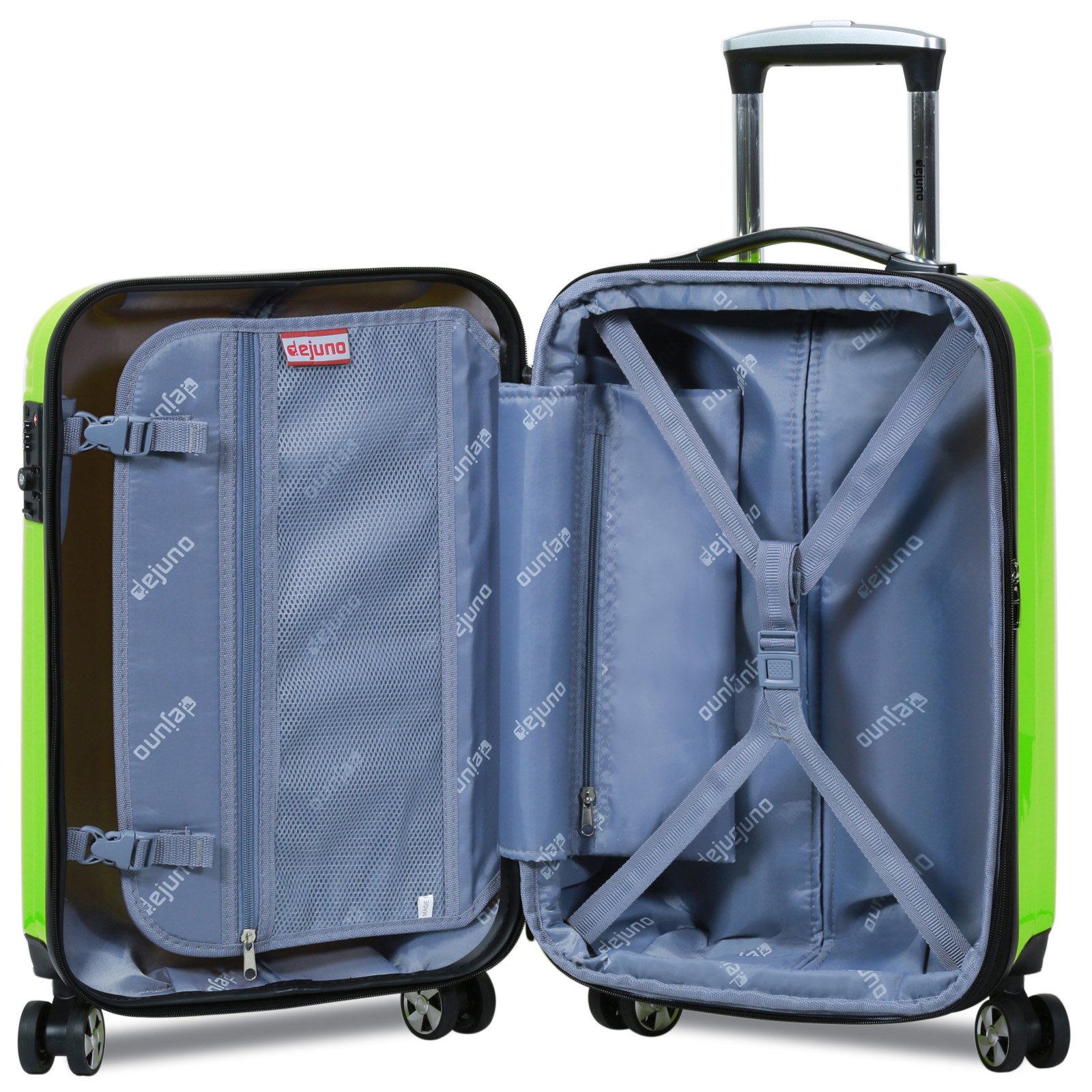 World Traveler Contour 3-Piece Hardside Spinner Luggage Set with TSA Lock, Apple Green, One Size