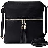 Solene Womens Lightweight Medium Crossbody Purse with Tassel, Perfect Size Crossbody Bags for Daily Use, travel