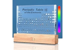 Periodic Table with Real Elements, Periodic Table of Elements Acrylic 3D Periodic Table Display with 83 Real Elements Samples