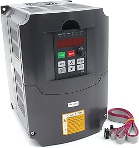 VFD 4KW 220V 5HP 18A CNC Variable Frequency Motor Drive Inverter Converter for CNC Router Milling Machine Spindle Motor Speed Control