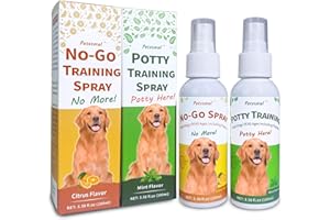 Petstoral Pet No-Go & Puppy Potty Training Spray - Pet Deterrent Spray for Stop Chewing, Pee Here Corrector Spray for Dogs and Cats, 3.38 Fl Oz/100ml Kit