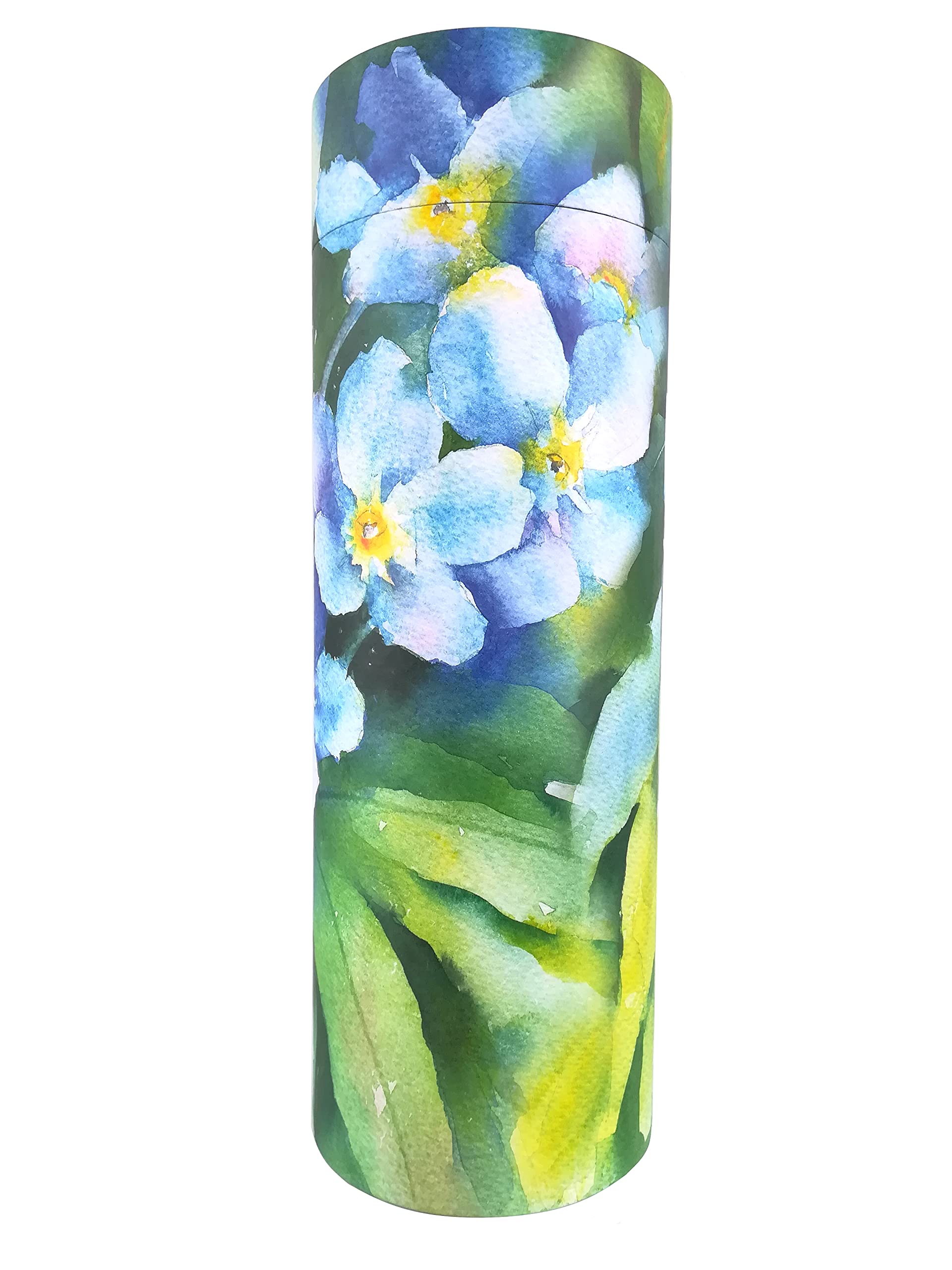 Forget Me Not Flowers Scatter Tubes for Adult Ashes – Biodegradable Cardboard Cremation Urns (Large)