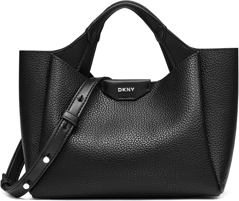Mini Handtasche Damen Schwarz mit verstellbarem Schulterriemen — Foto 1 von 8