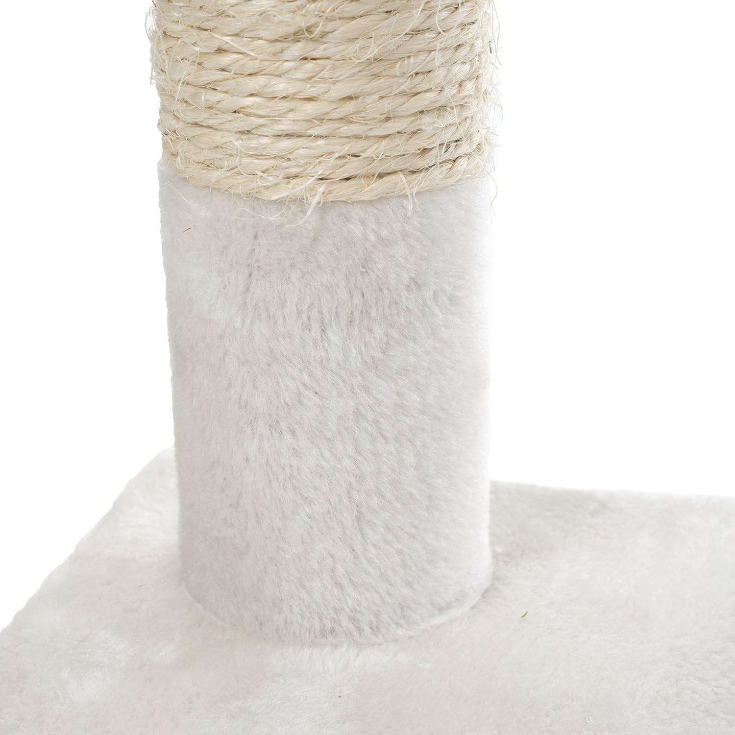 PETMAKER Penthouse Sleep & Play Cat Tree, 4', White : Pet Supplies