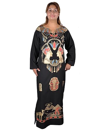 Kleopatra Pharao Kostüm, Fasching Fastnacht Karneval Kleider aus dem Orient Ägypterin, schwarz (52-54 (2XL))
