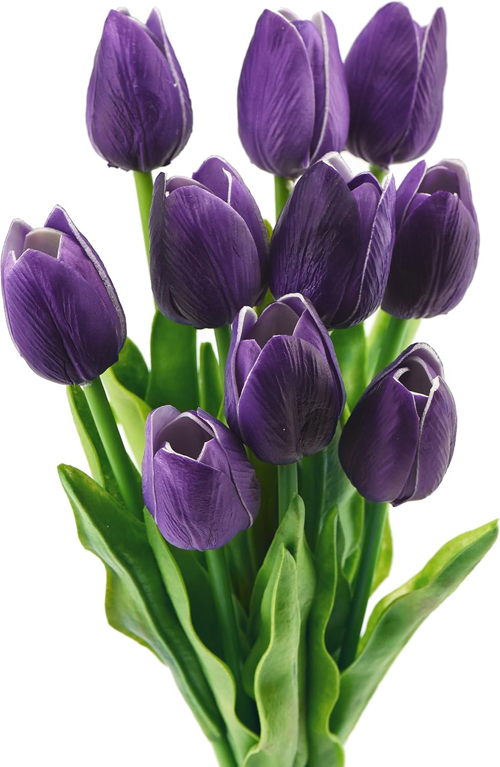 FiveSeasonStuff 10 Stems of Real Touch Tulip Artificial Flowers Bouquet, Perfect for Wedding Bridal, Party, Home, Holidays