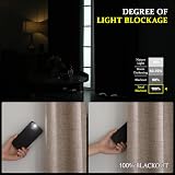 CUCRAF 100% Blackout Curtains Linen 96 Inch Drop 2 Panels Eyelet 52 x 96 view 4
