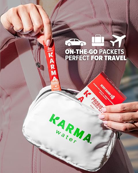 KARMA PROBIOTIC HYDRATION PACKET – 6 PACK, BLUEBERRY LEMONADE POWDER DRINK MIX STICK – ON-THE-GO IMMUNE & GUT HEALTH SUPPORT