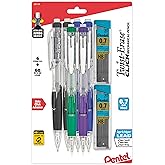 Pentel Twist-Erase Click Mechanical Pencil (0.7mm), Pack of 6 Pencils with 2 Pack of Lead Refills (PD277TLBPS6M)