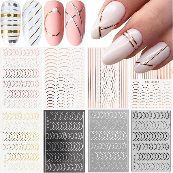 Gold Metal Alloy Nail Art Nieten – 200 Stück, Hohle Geometrische Muster, Für Nageldesign & DIY