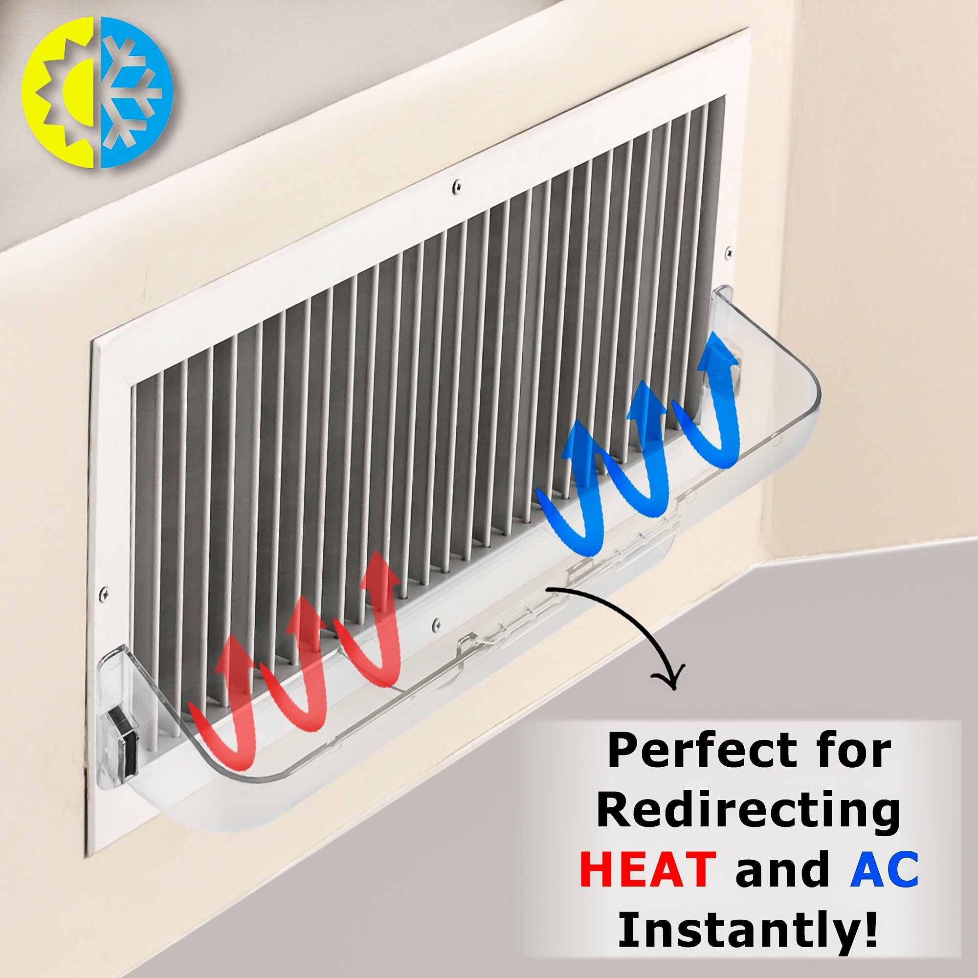 Home Intuition Adjustable Heat and Air Deflector for Vents