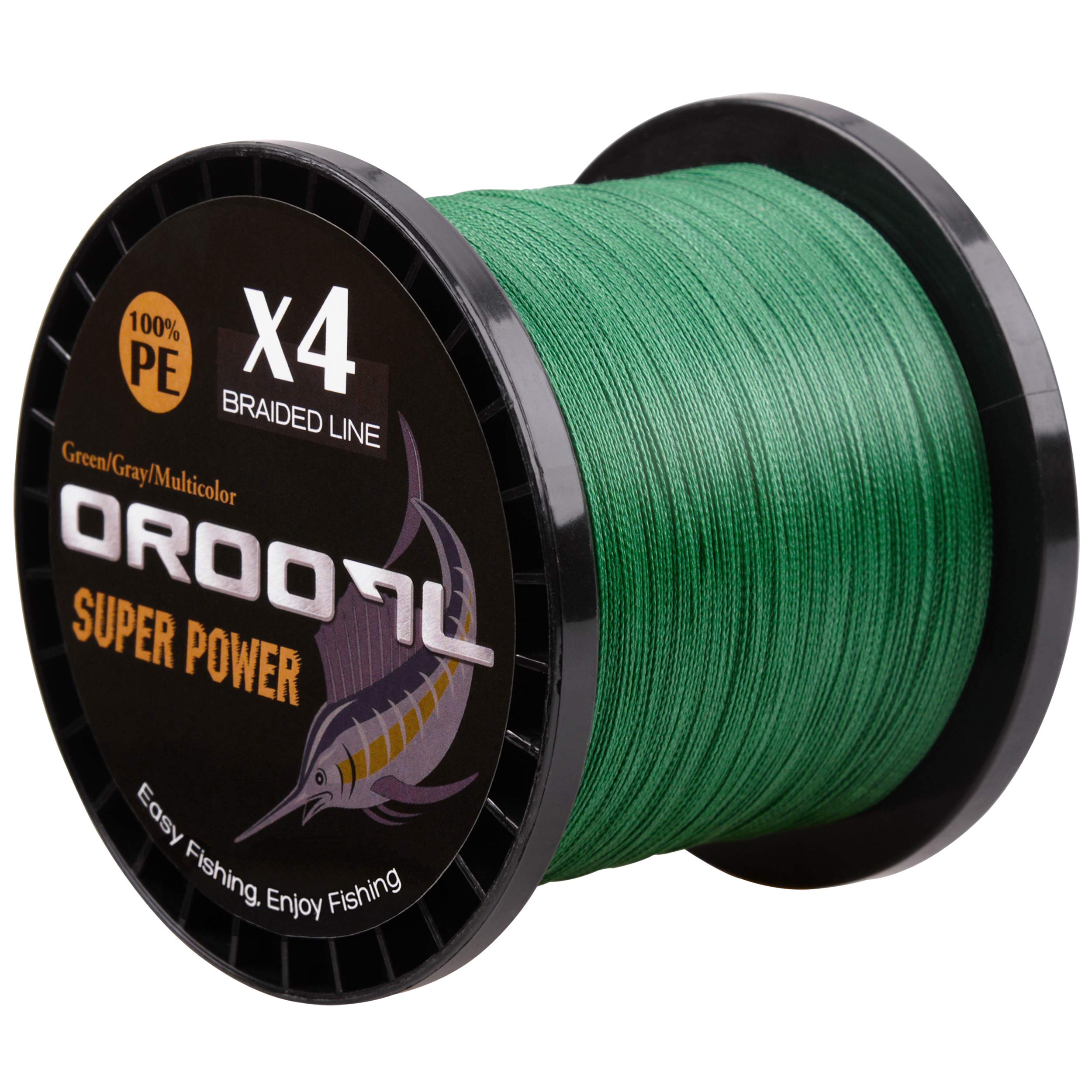 Braided Fishing Line, 10lb-133lb Fishing Line Braid 4-Strand PE Braided Fishing Line Abrasion Resistant Smooth Sensitive Strong Fishing Line for Saltwater Freshwater Green Gray Multicolor