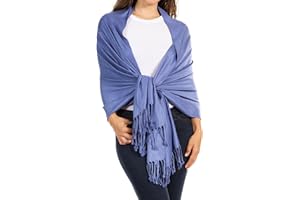 Sakkas 78" X 28" Rayon from Bamboo Soft Solid Pashmina Feel Shawl/Wrap/Stole