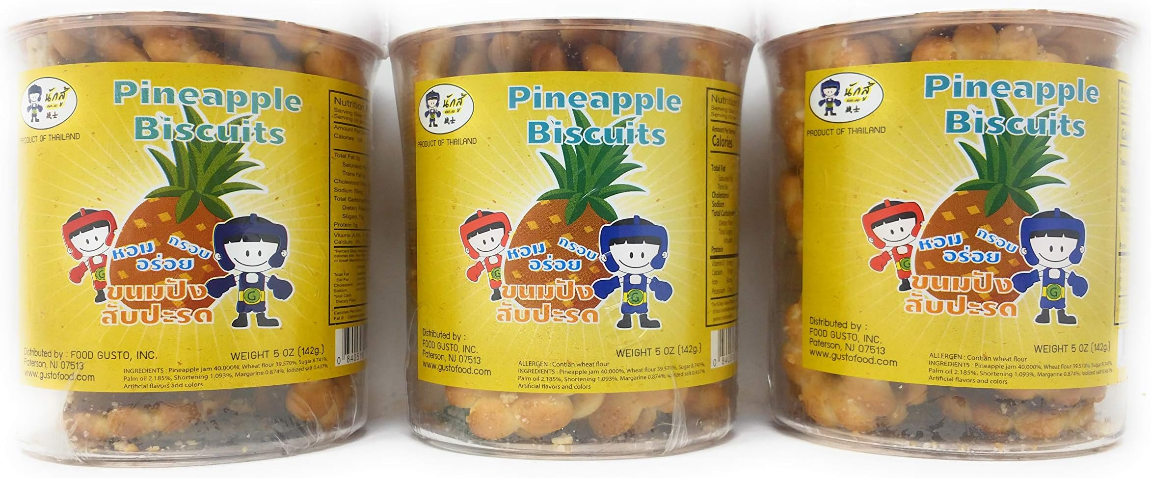 Nak Su Pineapple Biscuits 5oz, 3 Pack