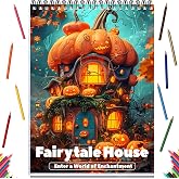 Coloring Books for Adults Relaxation, Spiral Bound Coloring Book for Women | Single-Sided, Thick Paper, Halloween Gifts, Mindfulness Arts and Crafts Gifts to Relax, Anxiety and Depression - 24 Pages