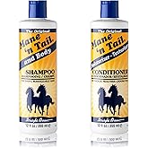 Mane 'n Tail Original Body Shampoo & Moisturizer Texturizer Condition 12 Ounce Each For Stronger Longer Hair